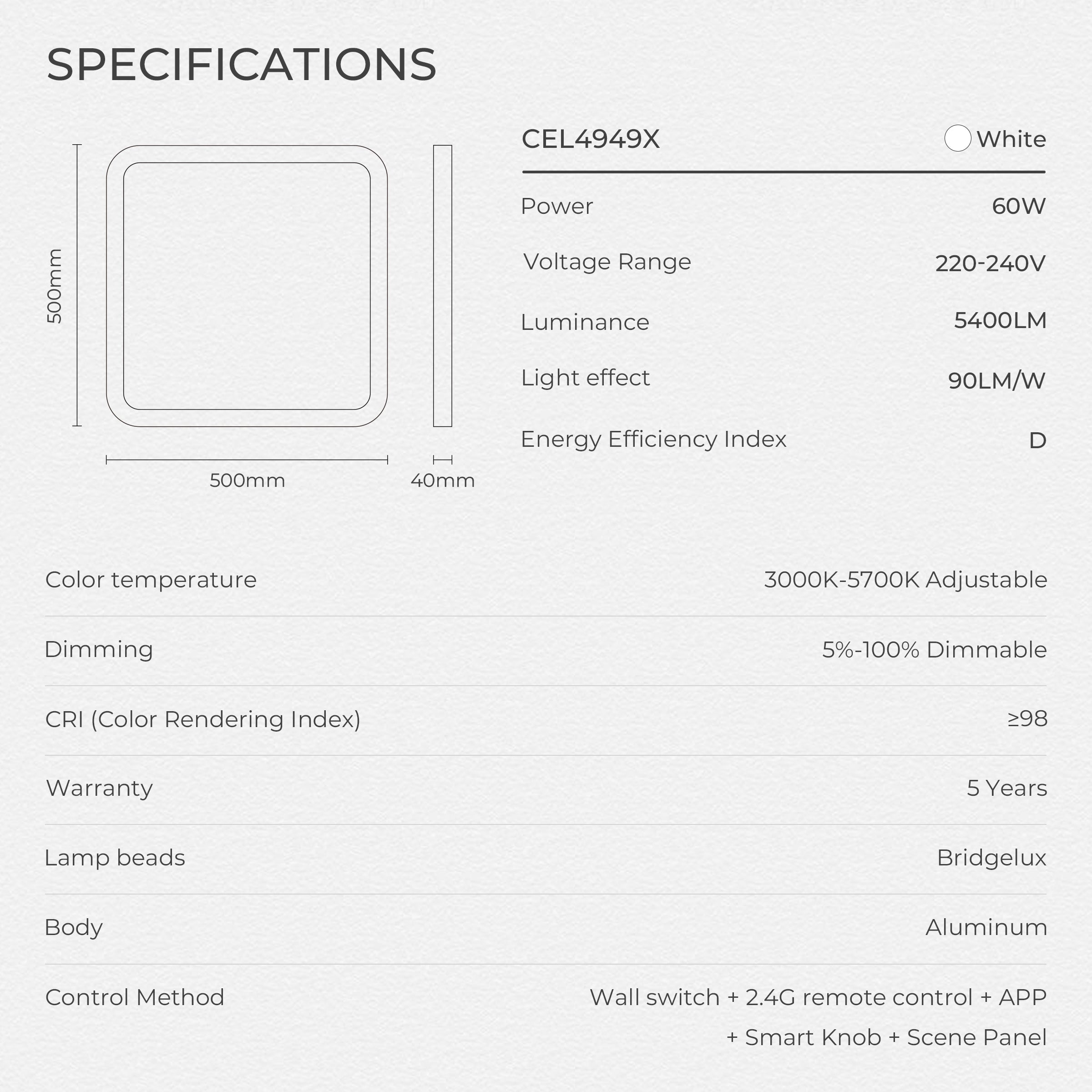Smart Ceiling Light CEL4949X