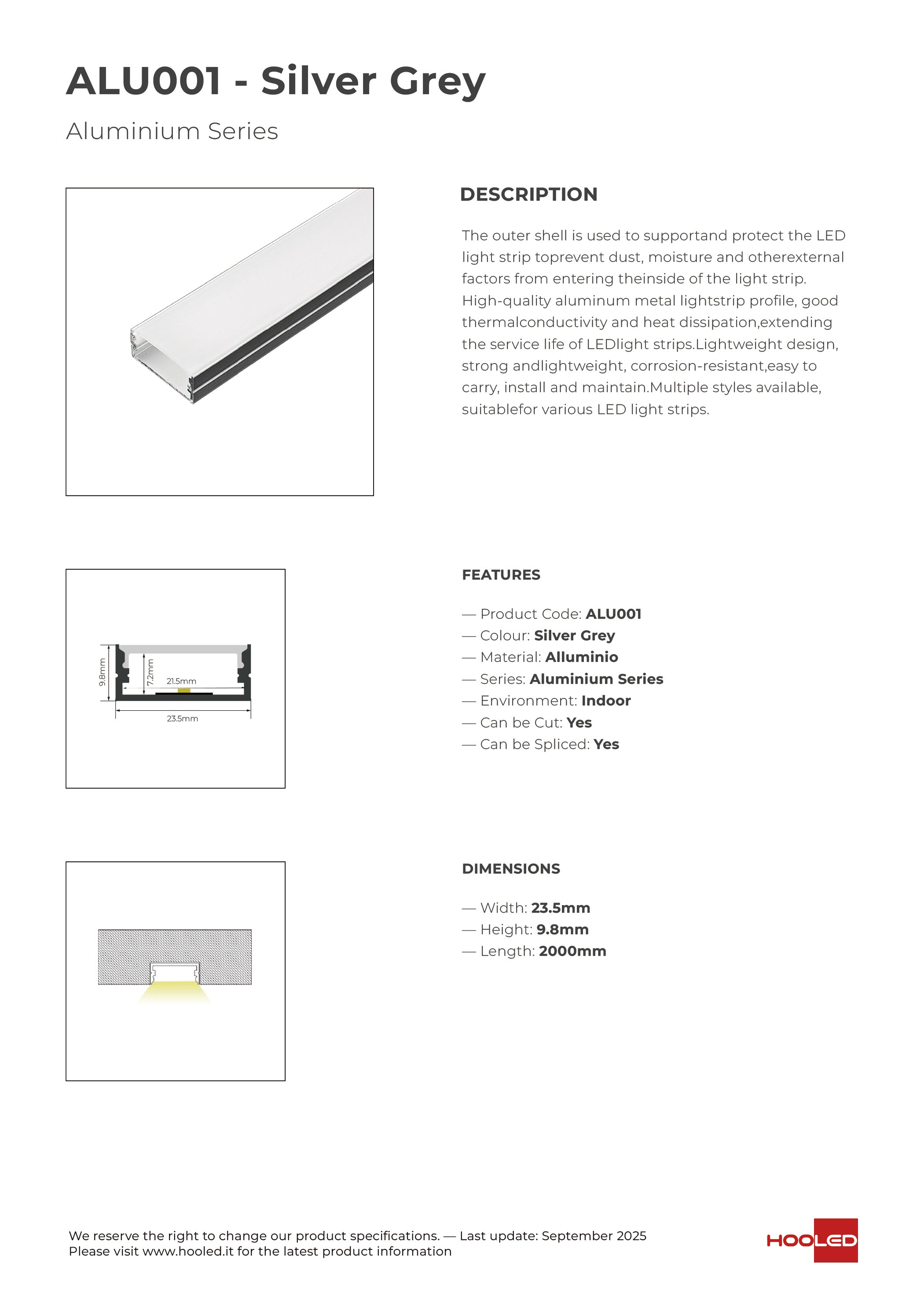 Profilo Alluminio - ALU001