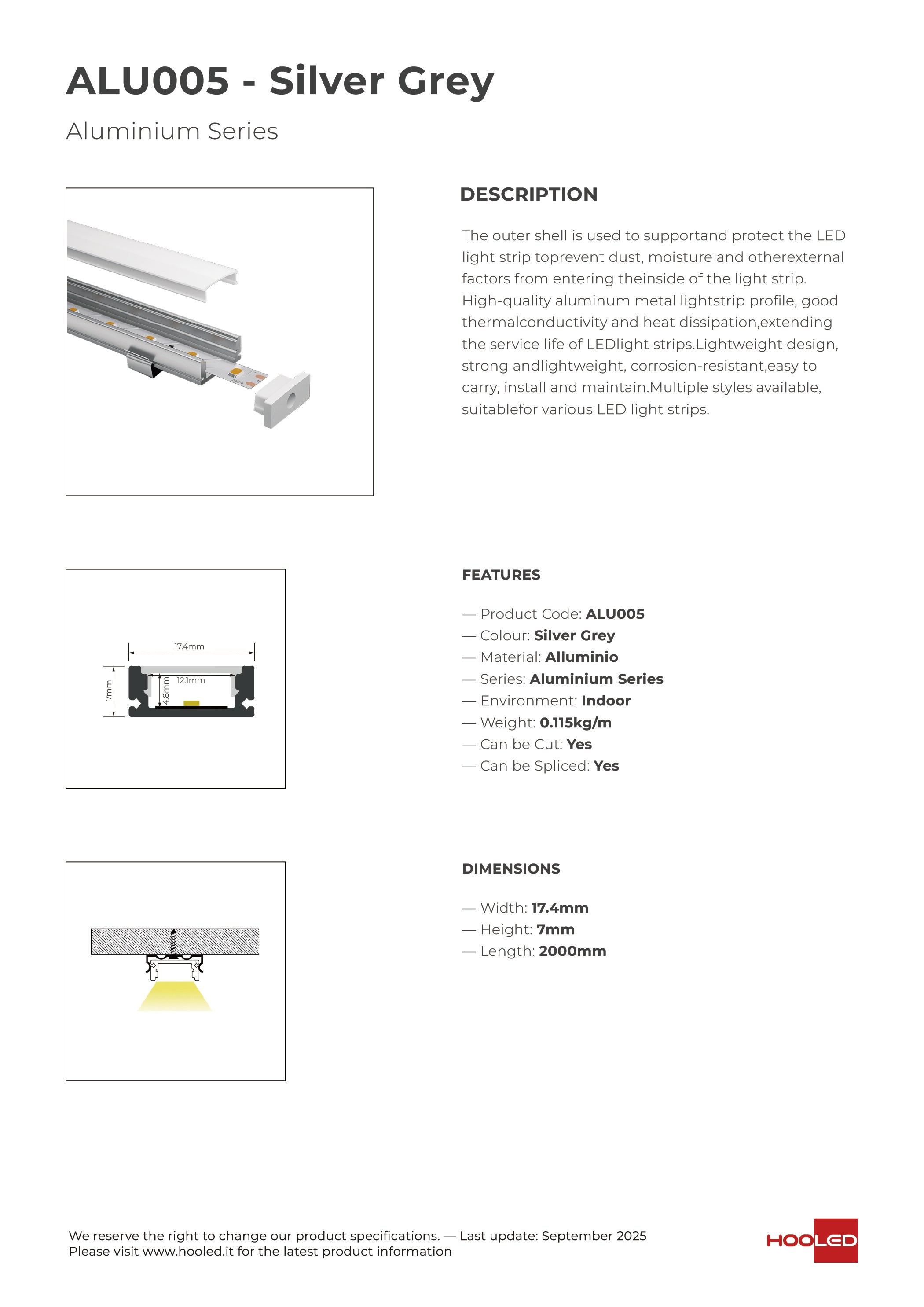 Profilo Alluminio - ALU005
