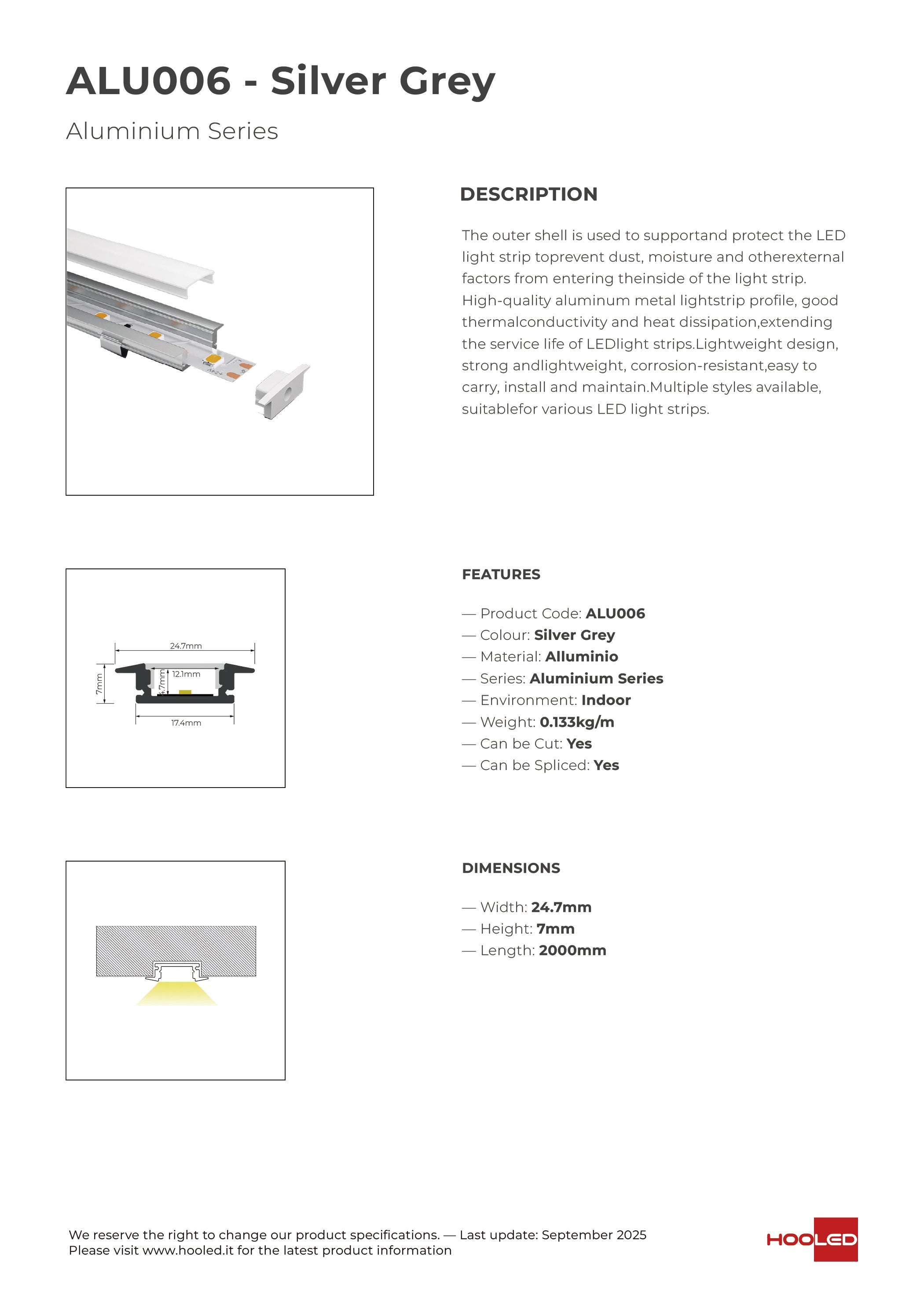Profilo Alluminio - ALU006