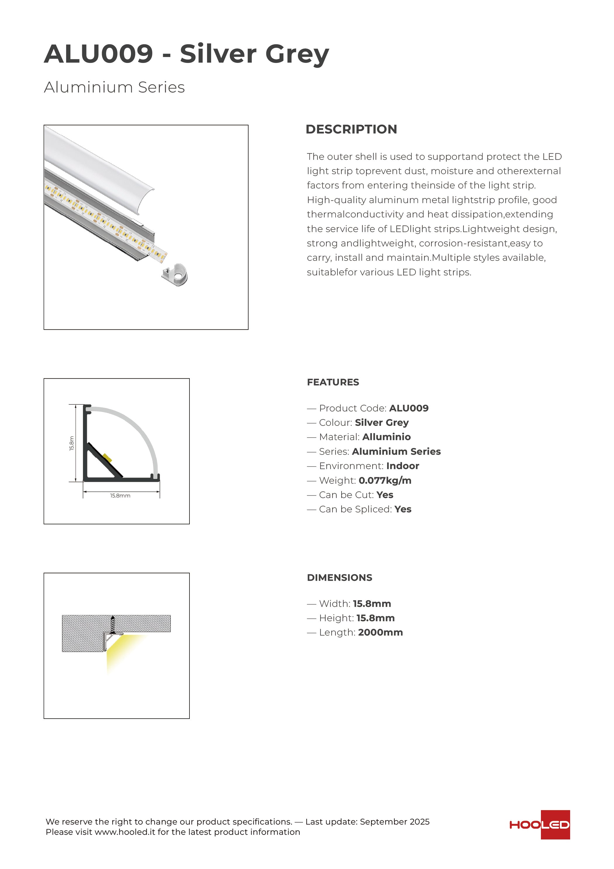 Profilo Alluminio - ALU009