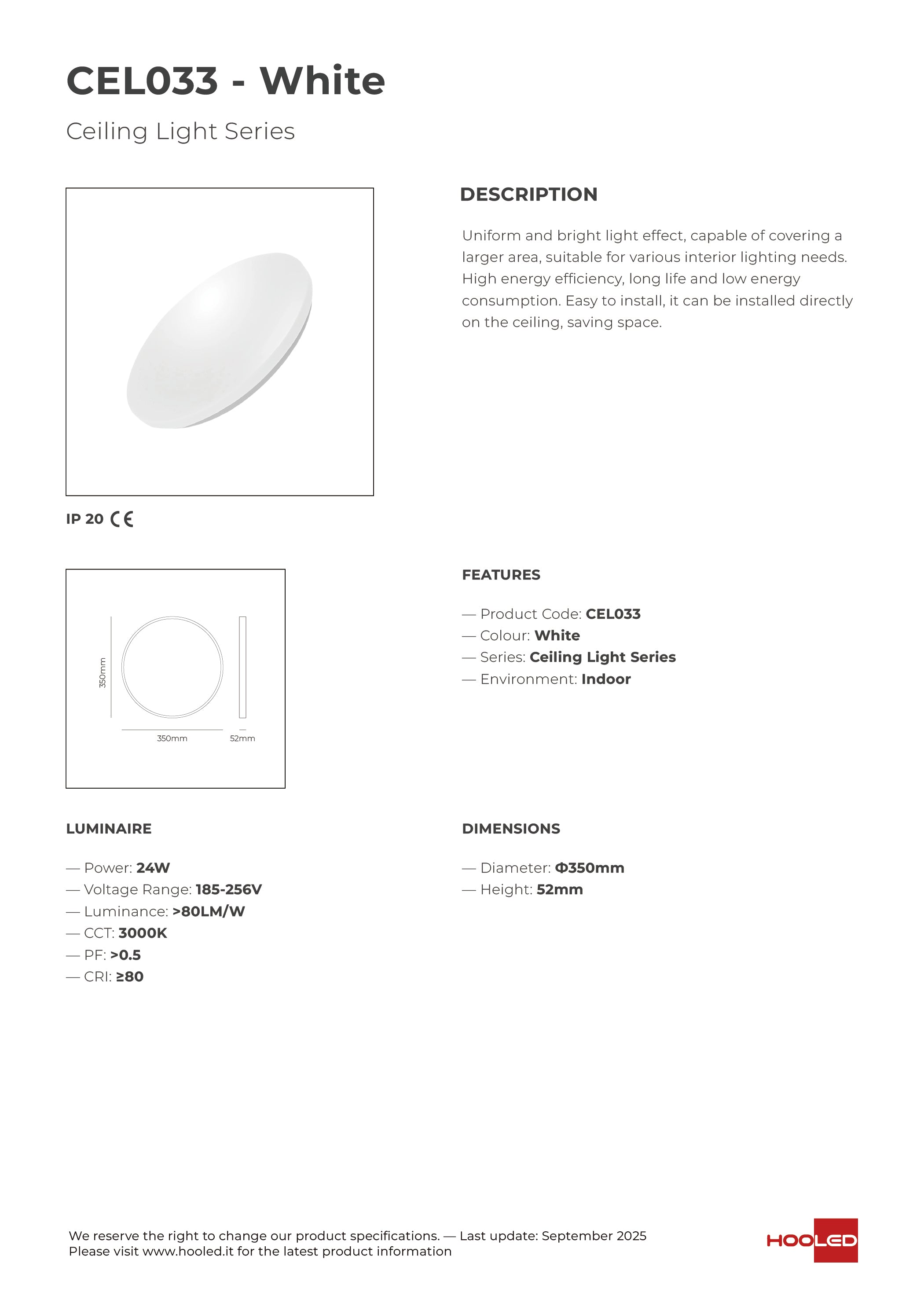 Plafoniera LED Circolare - CEL033 CEL034