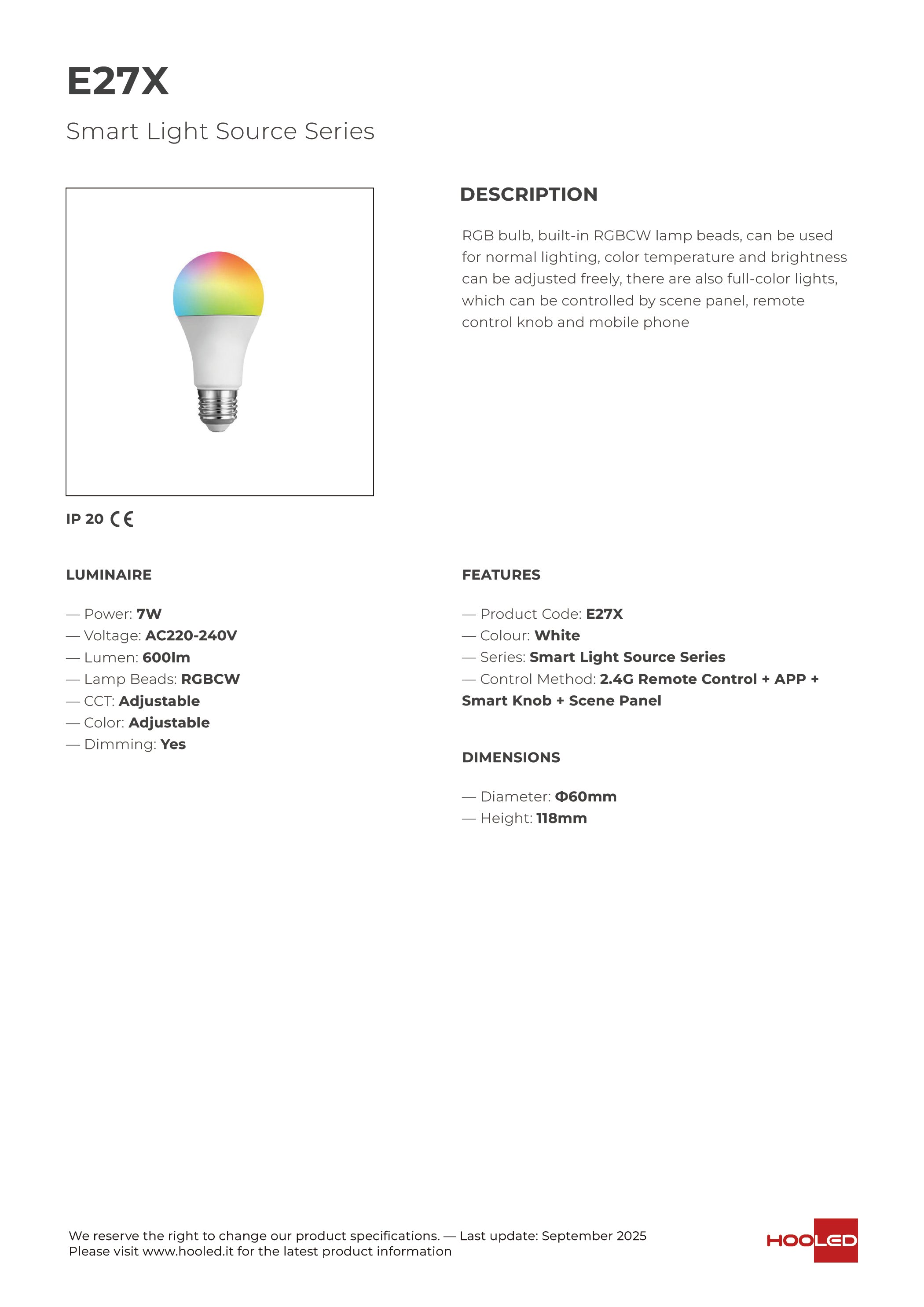 Smart Bulb - E27X