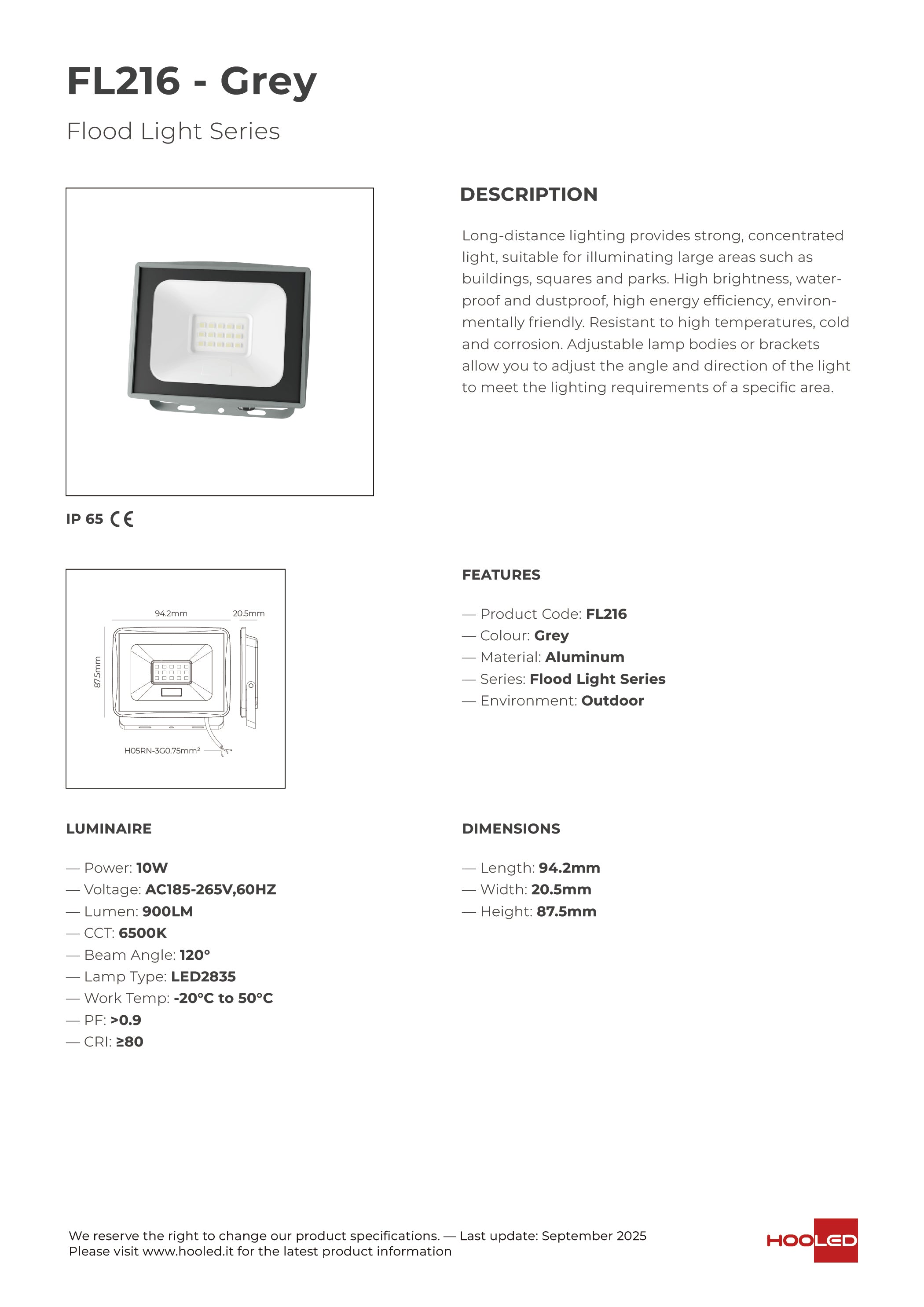 Proiettore LED Solare - FL214 FL216