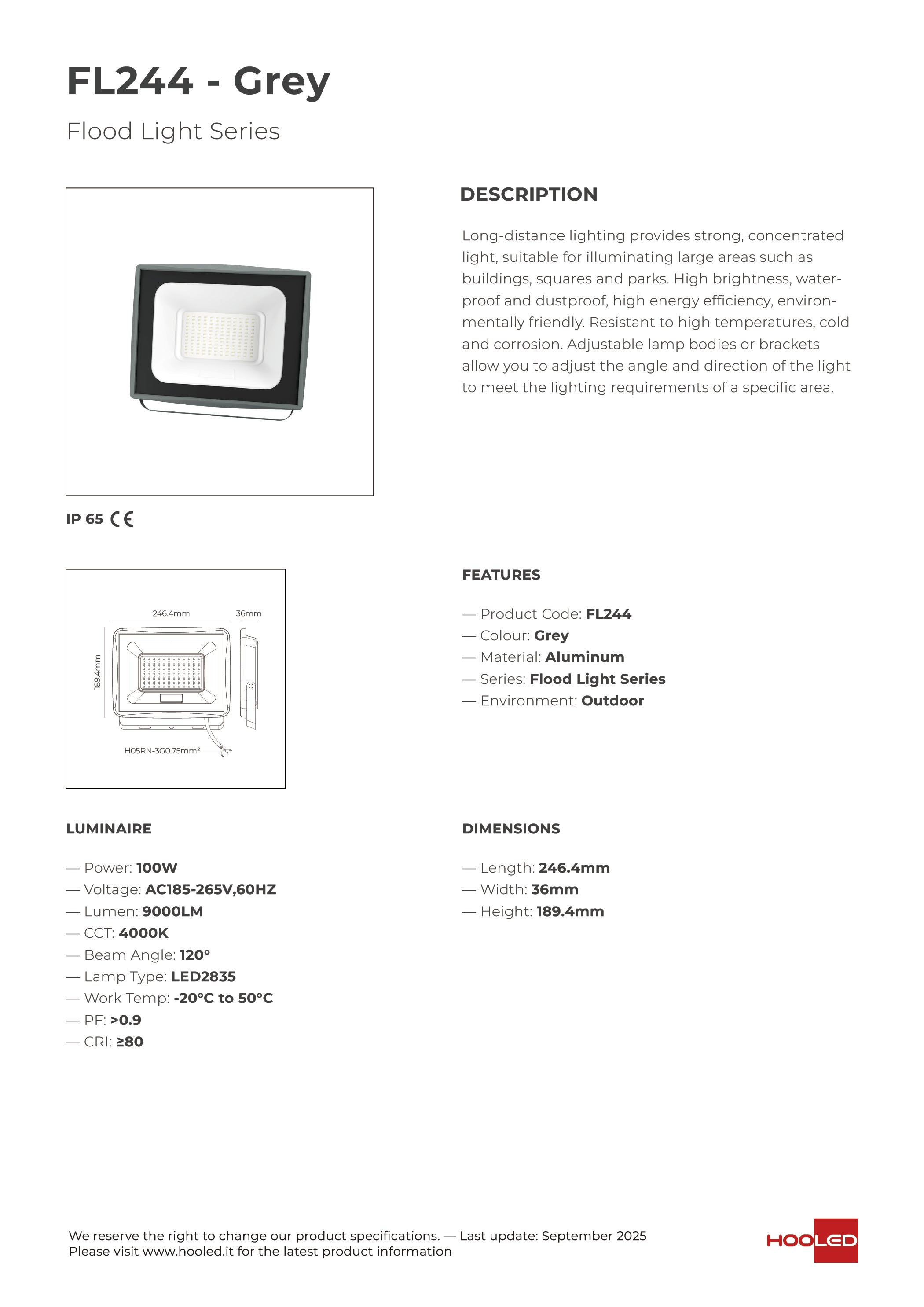 Proiettore LED Solare - FL244 FL246
