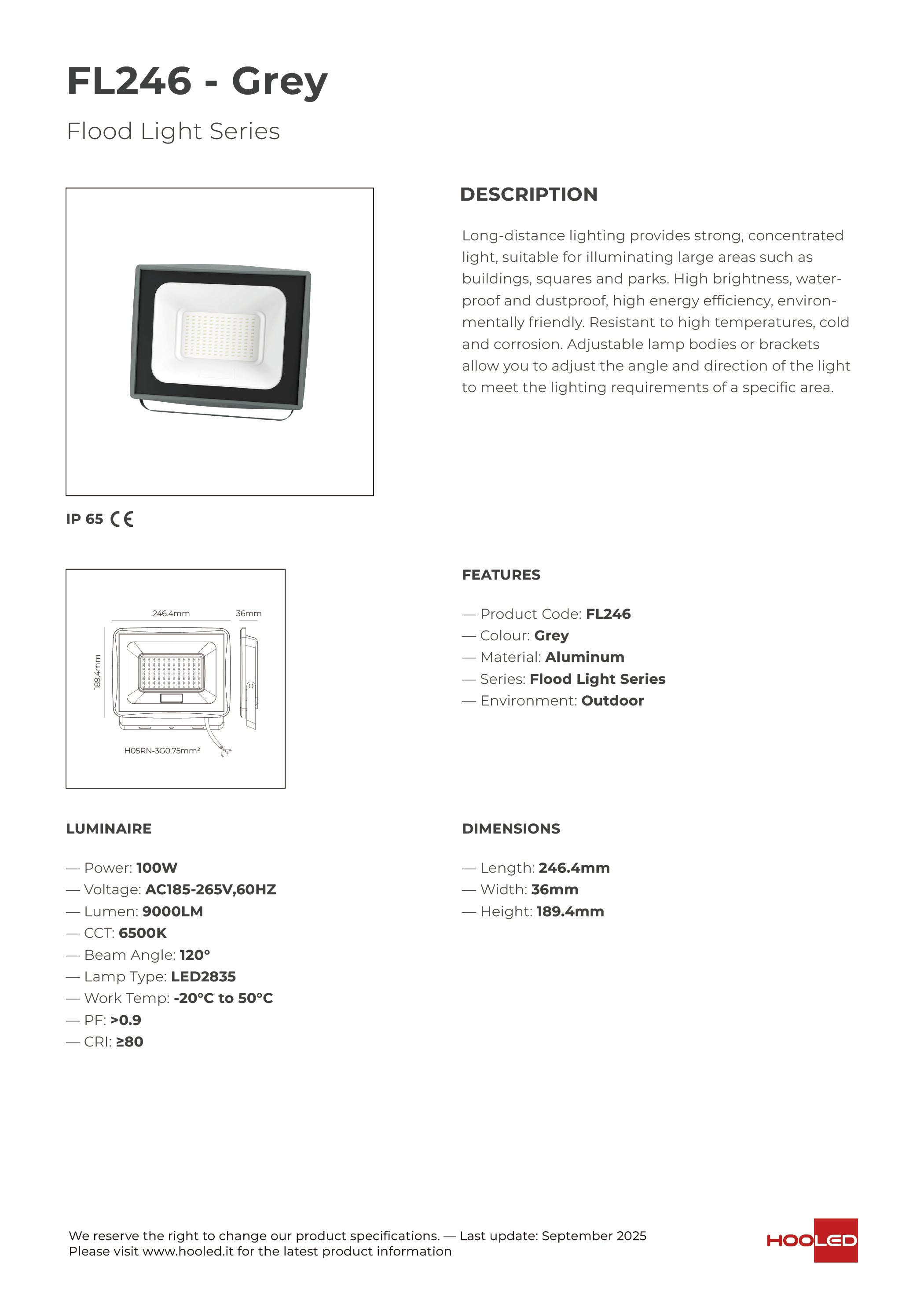 Proiettore LED Solare - FL244 FL246