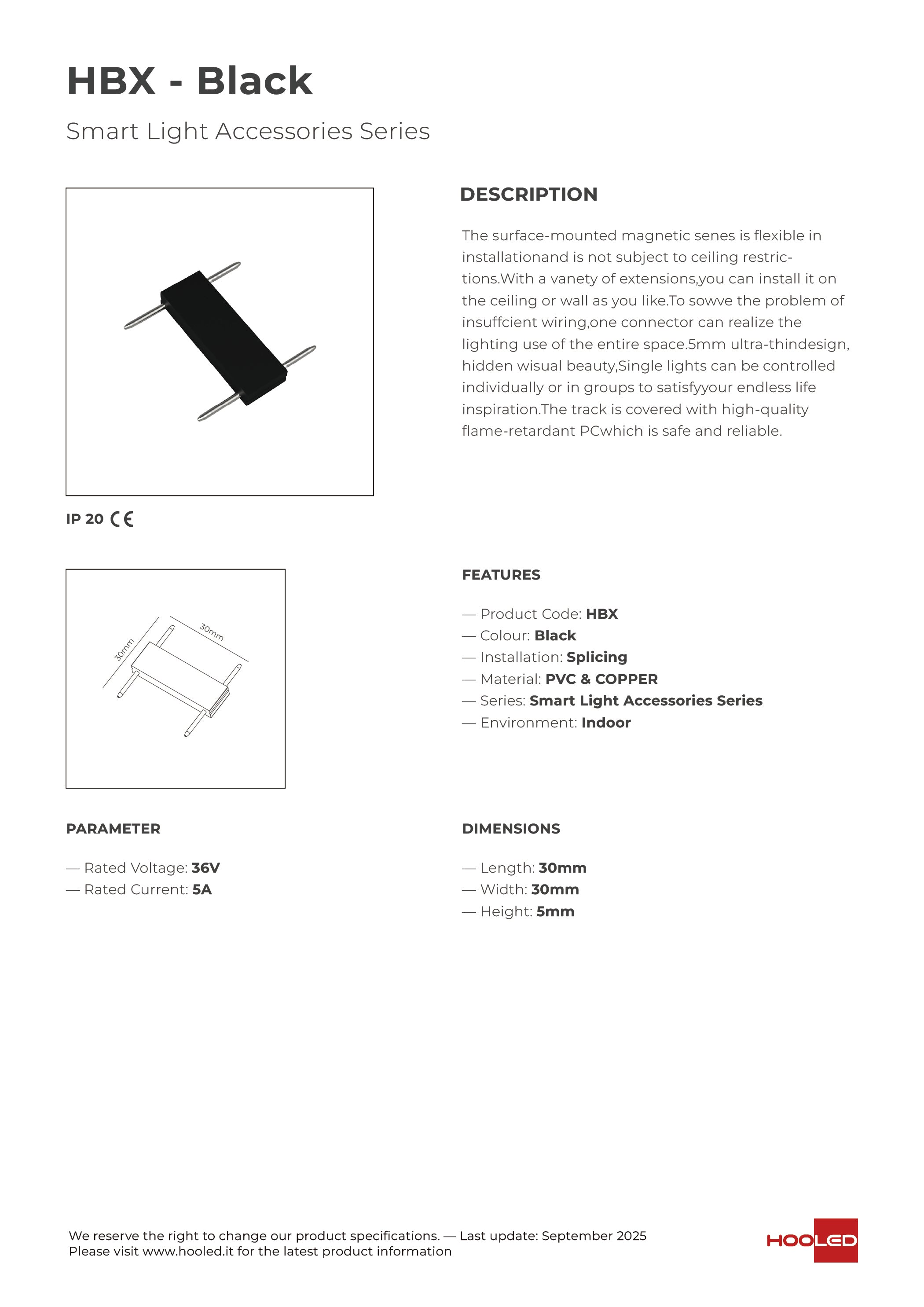 Track Connector Black/White - HBX HWX