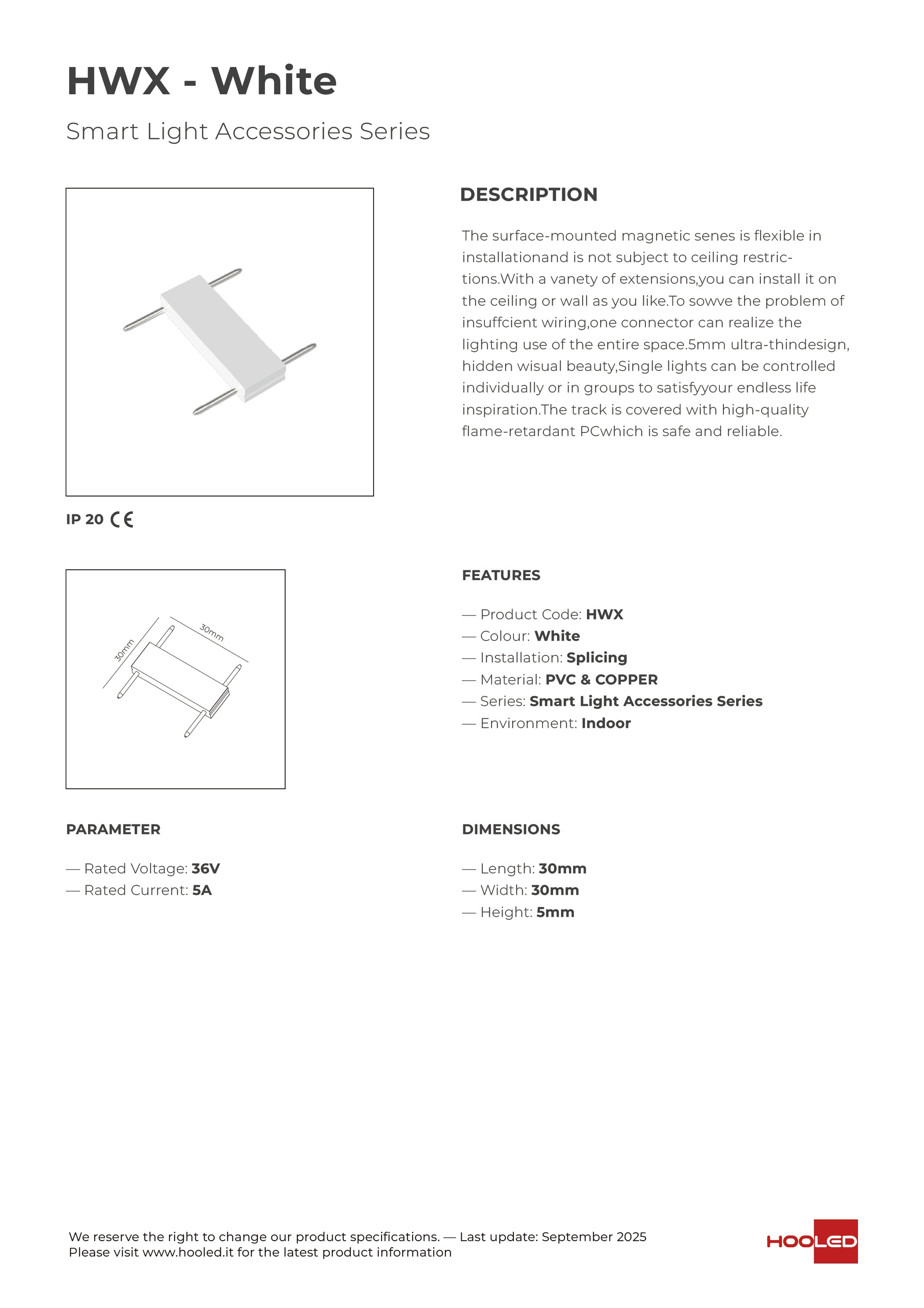Track Connector Black/White - HBX HWX