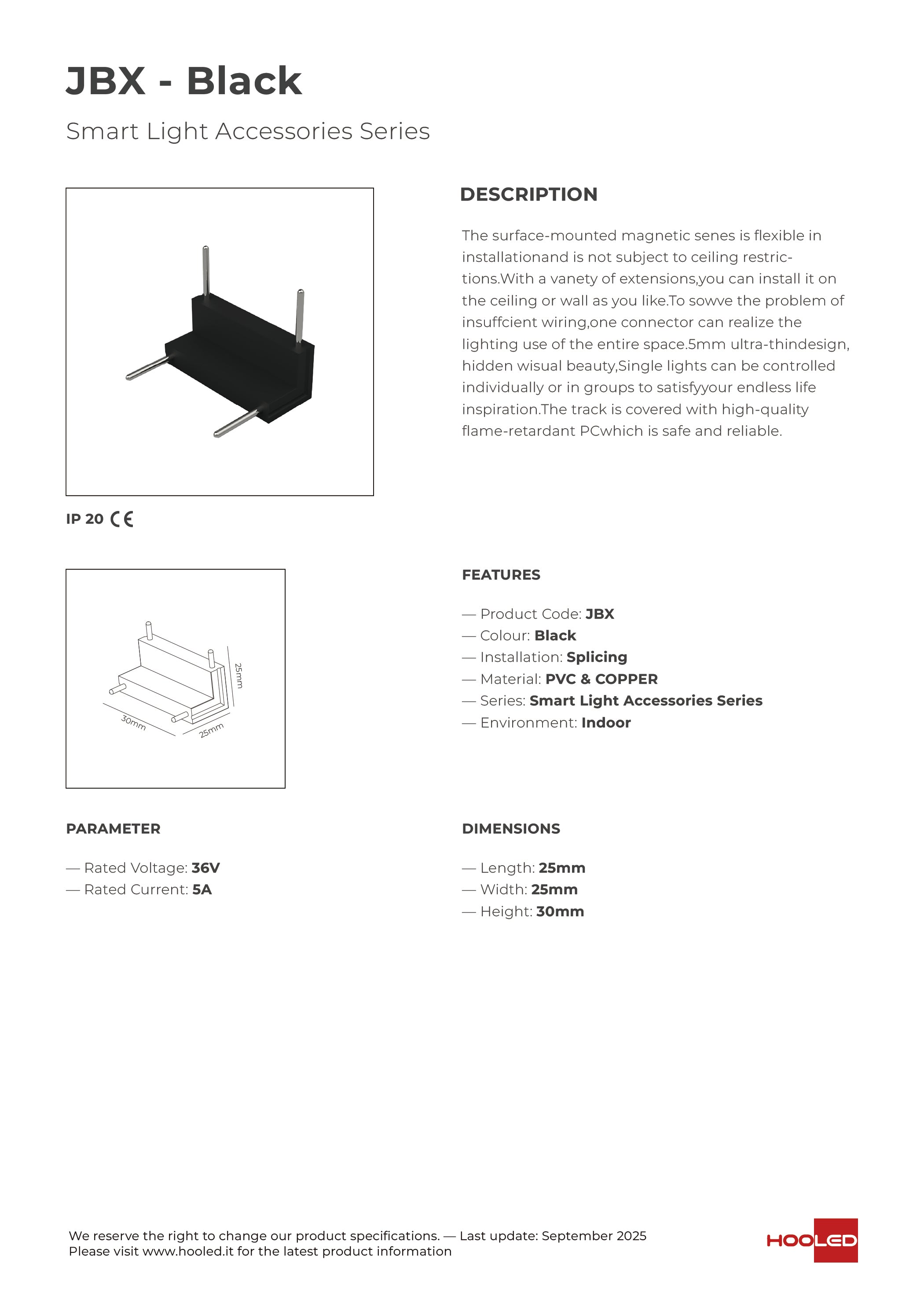 Track Connector Black/White - JBX JWX