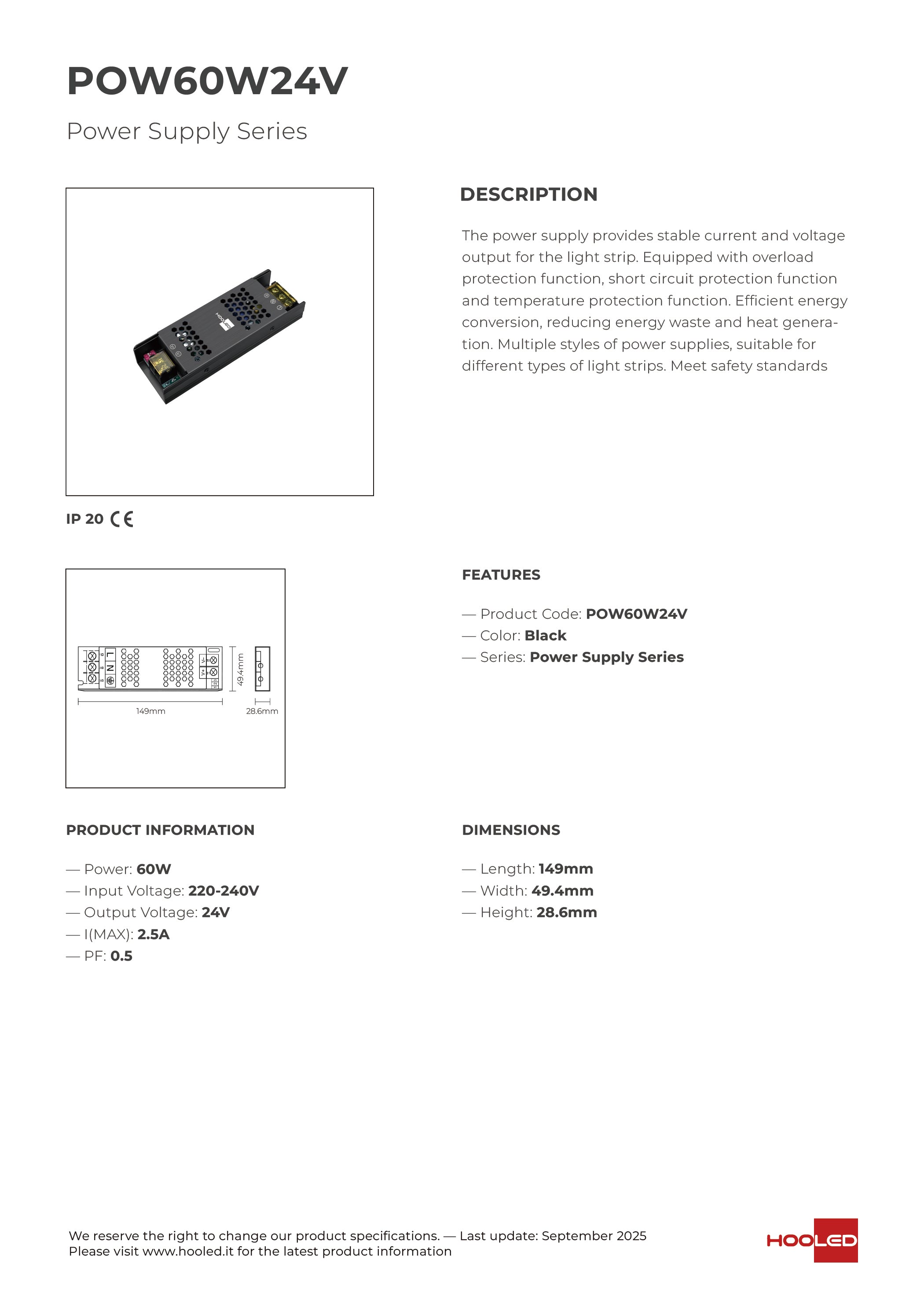 Alimentatore - POW60W24V