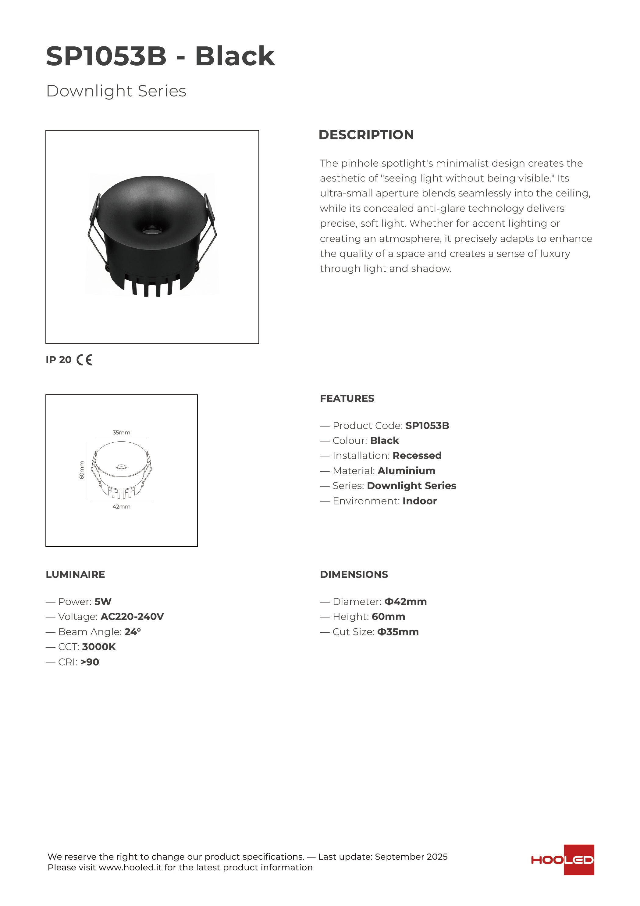 Spot Light White/Bright Black/Black - SP1053W SP1053G SP1053B