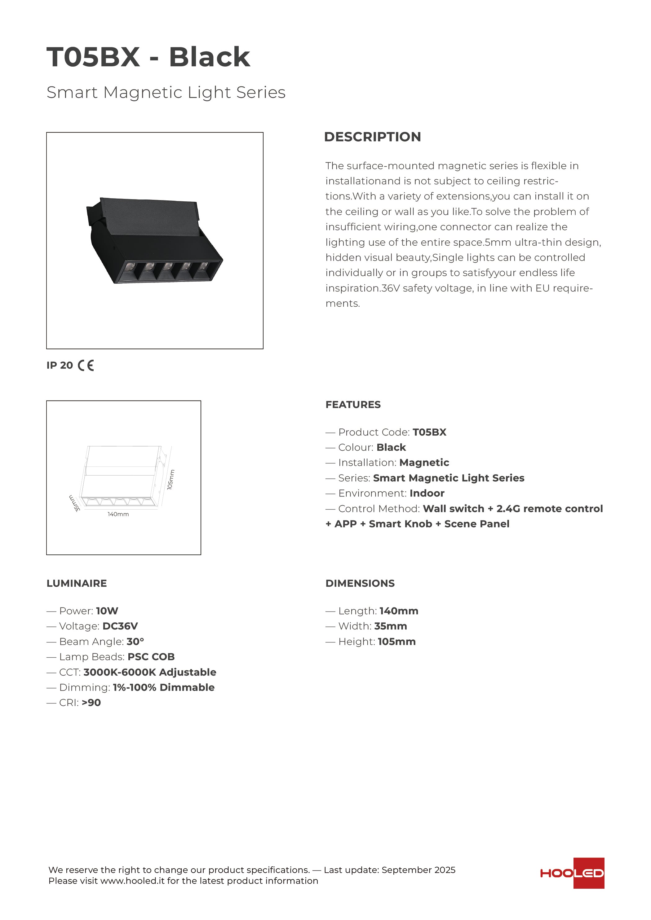 Foldable Light Black/White - T05BX T05WX