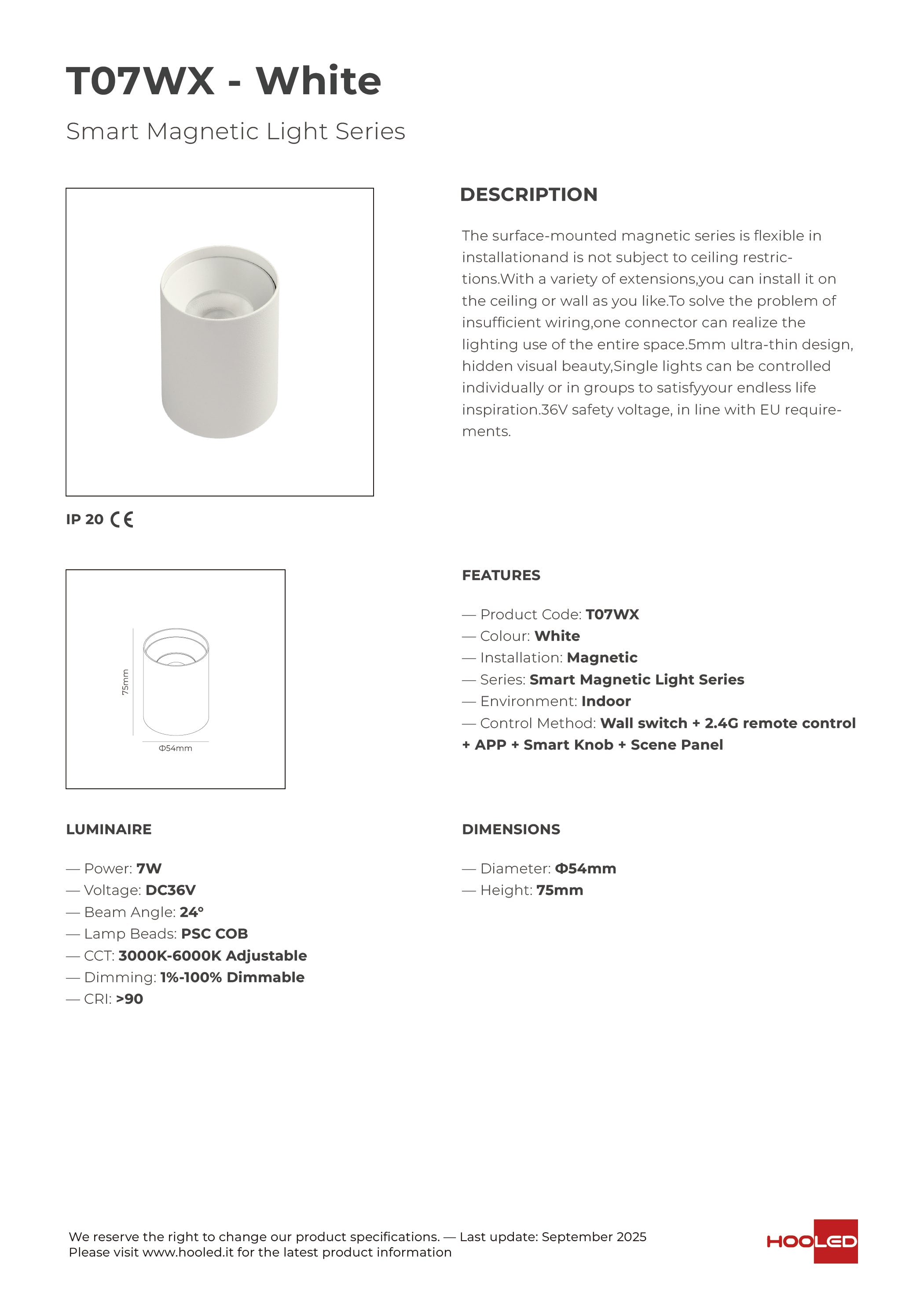 Spot Light Black/White - T07BX T07WX