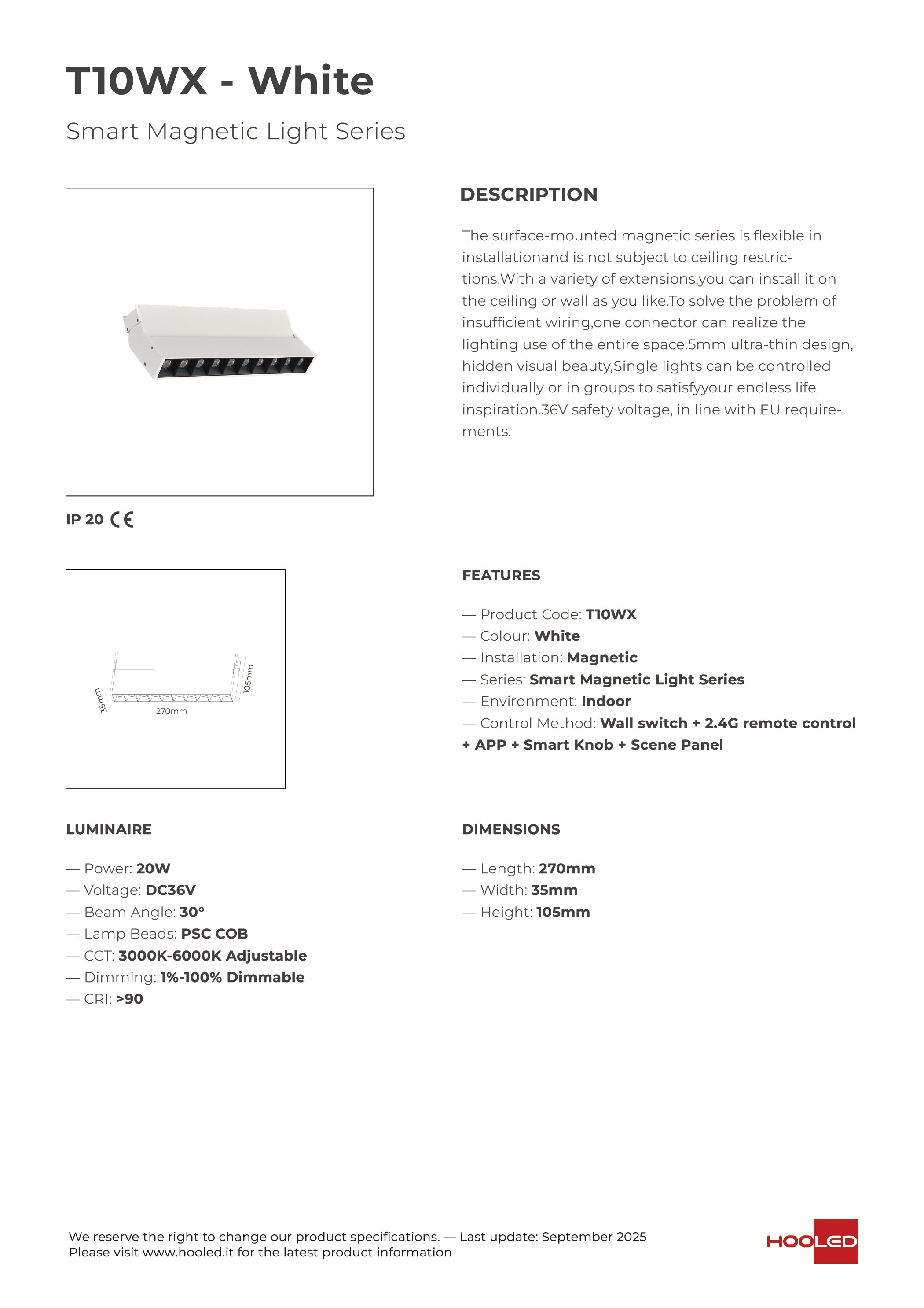 Foldable Light Black/White - T10BX T10WX