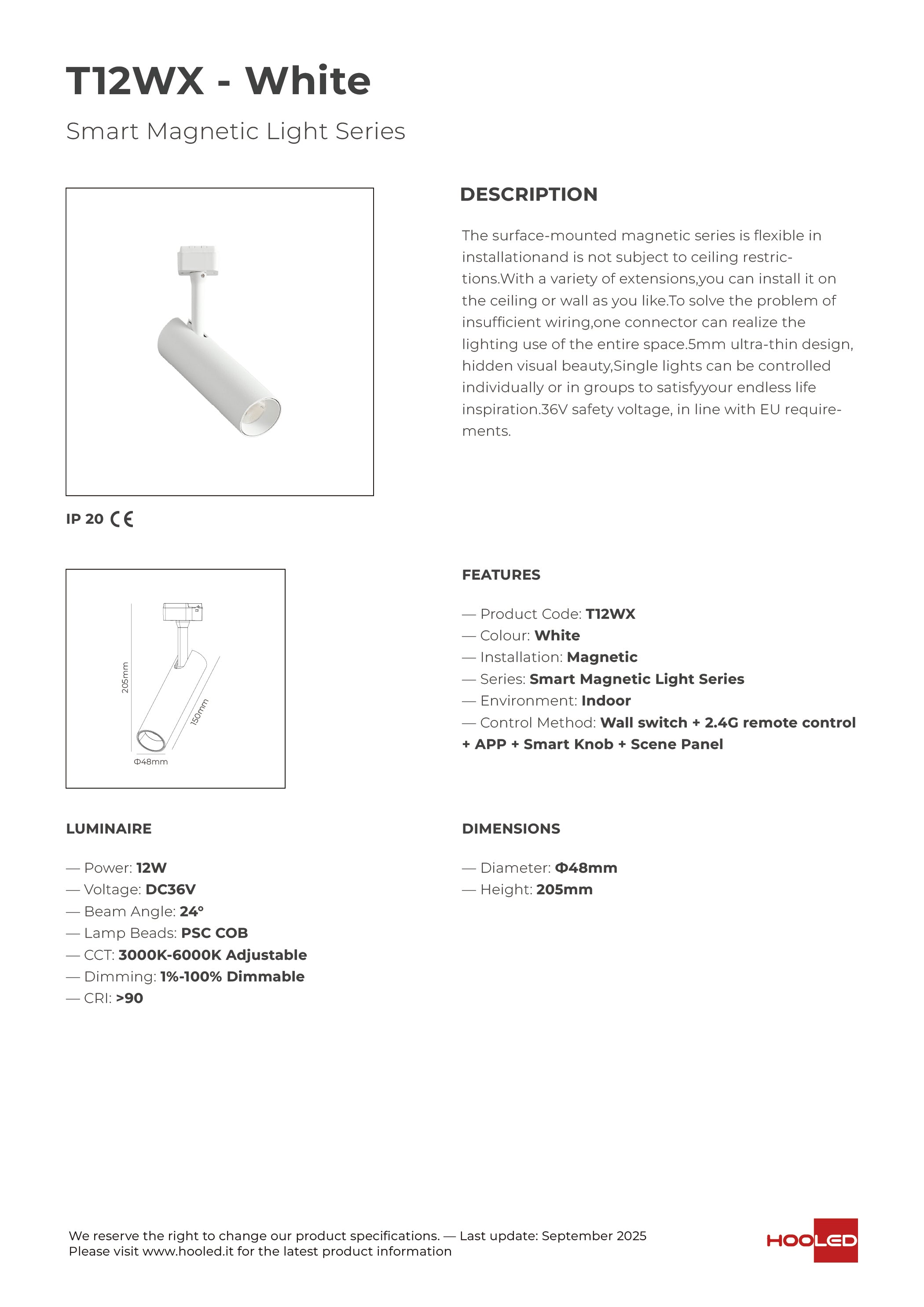 Smart Track Spot Light Black/White - T12BX T12WX