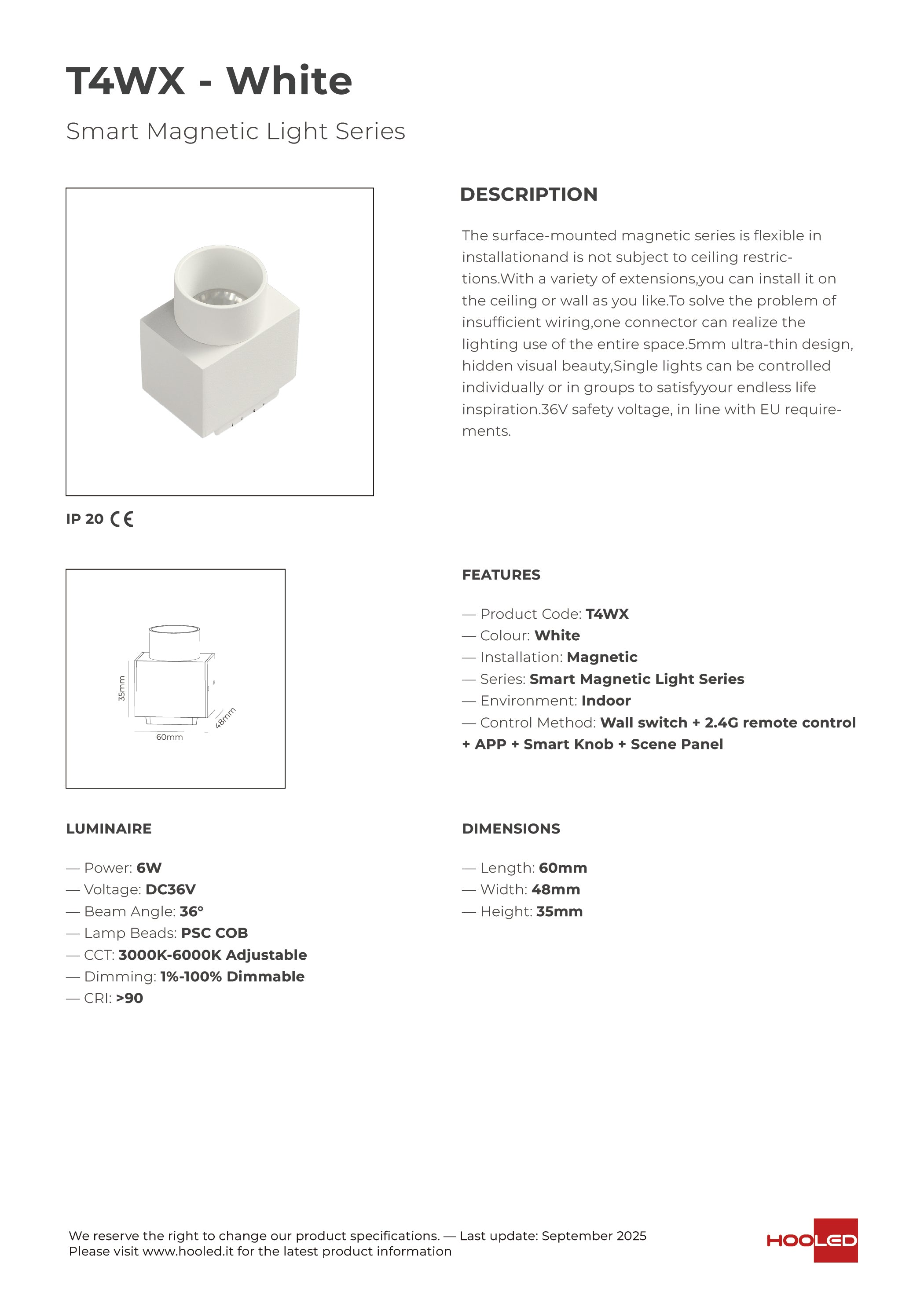 Small Spot Light Black/White - T4BX T4WX