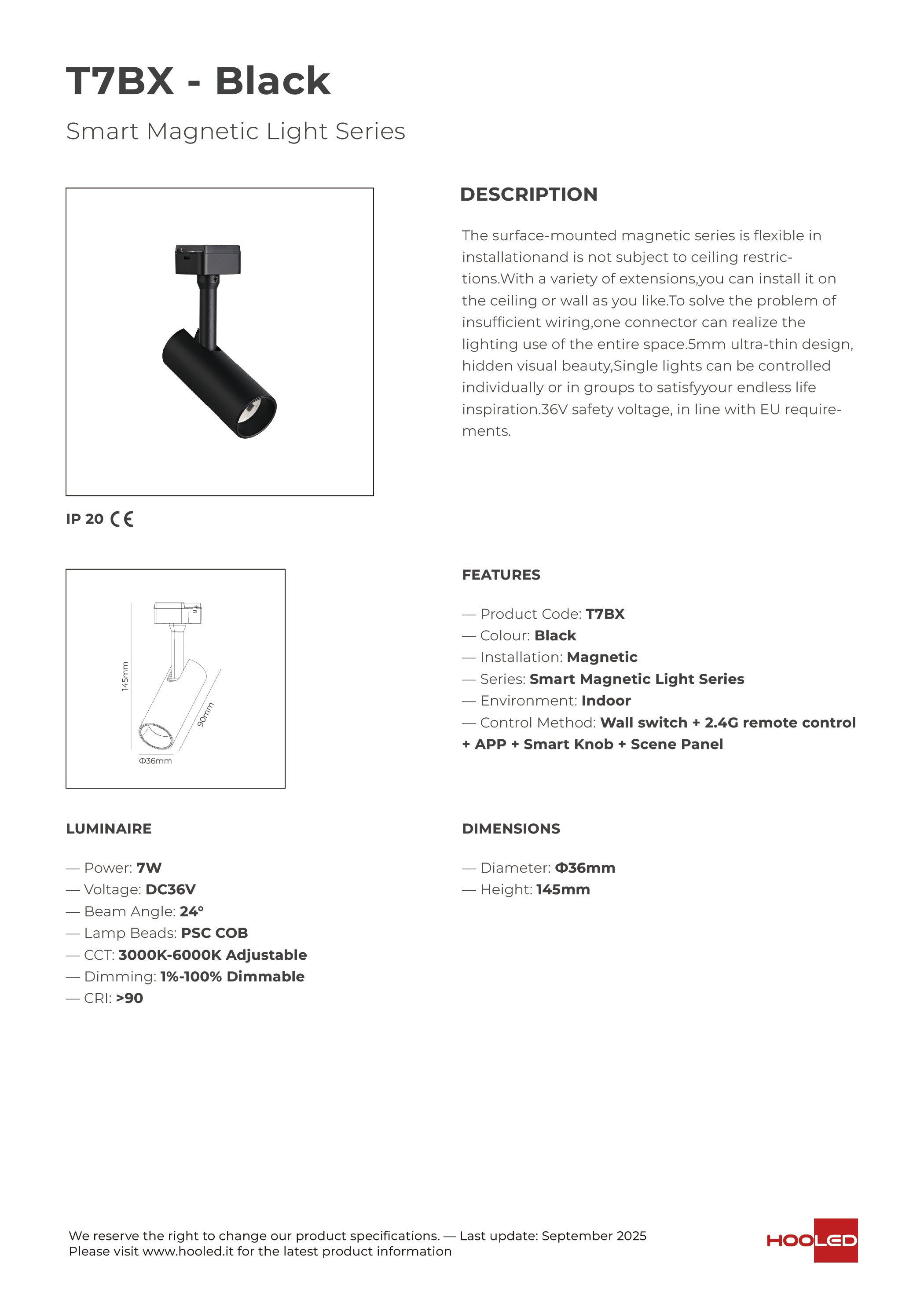 Smart Track Spot Light Black/White - T7BX T7WX