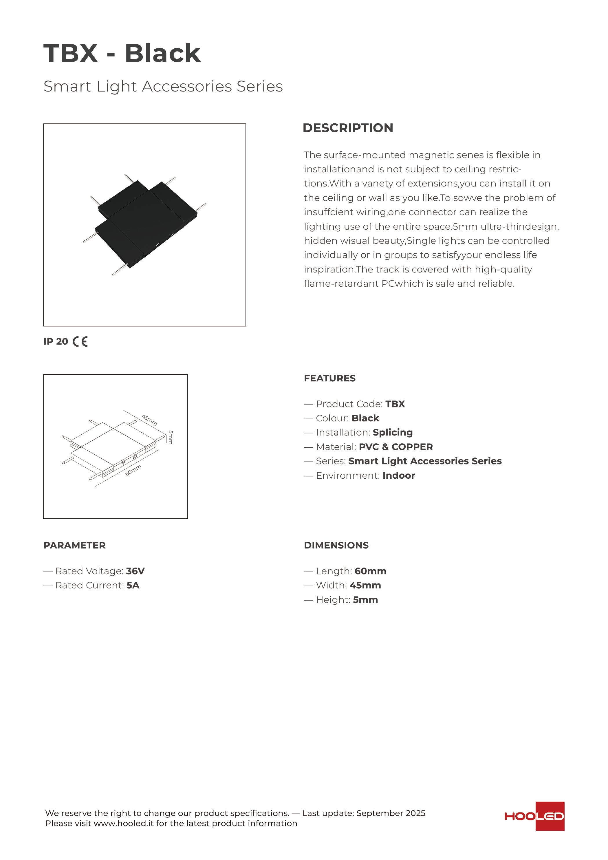 Track Connector Black/White - TBX TWX