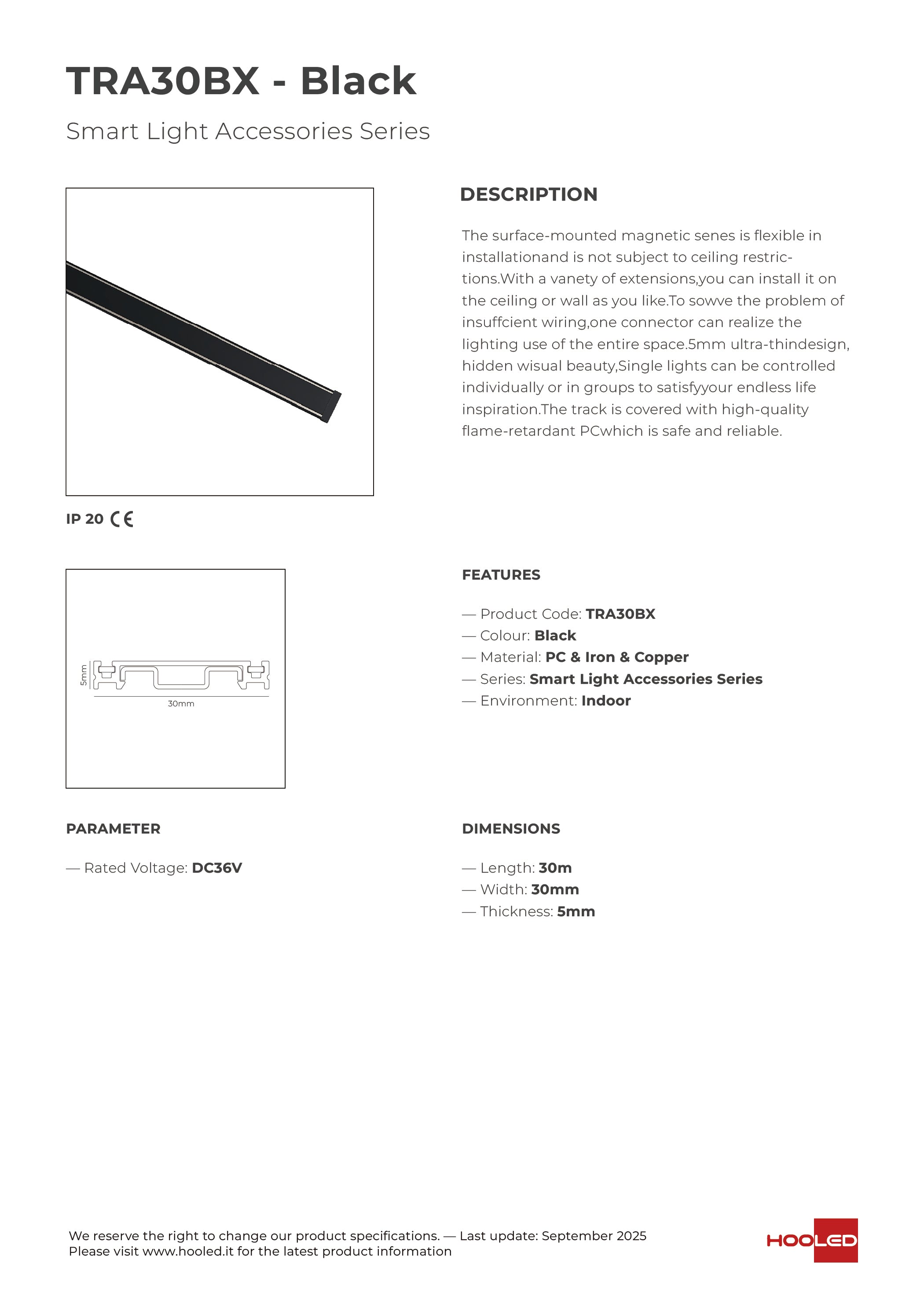 Binario Magnetico Black/White - TRA30BX TRA30WX