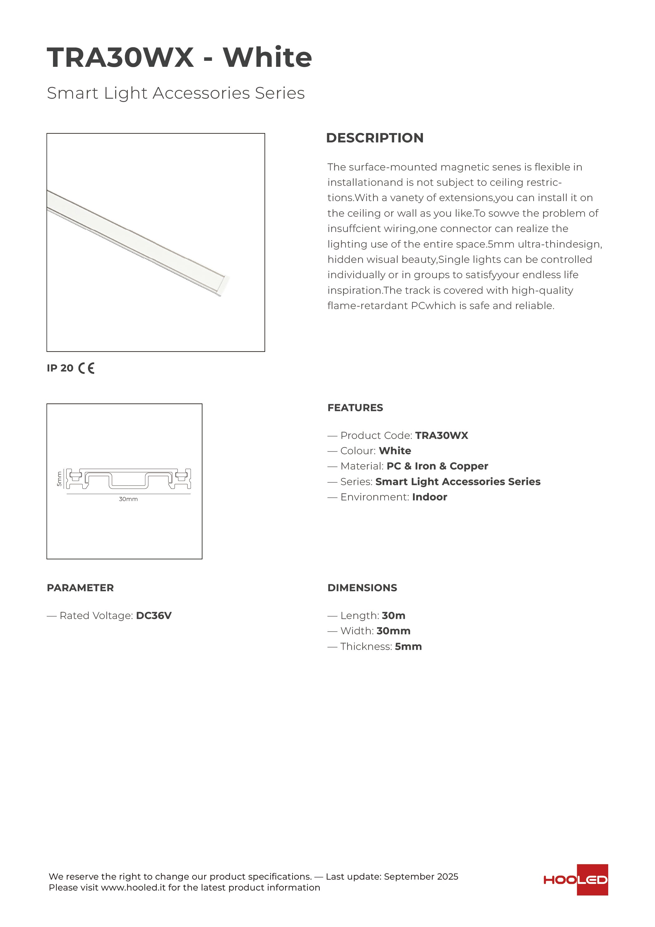 Binario Magnetico Black/White - TRA30BX TRA30WX