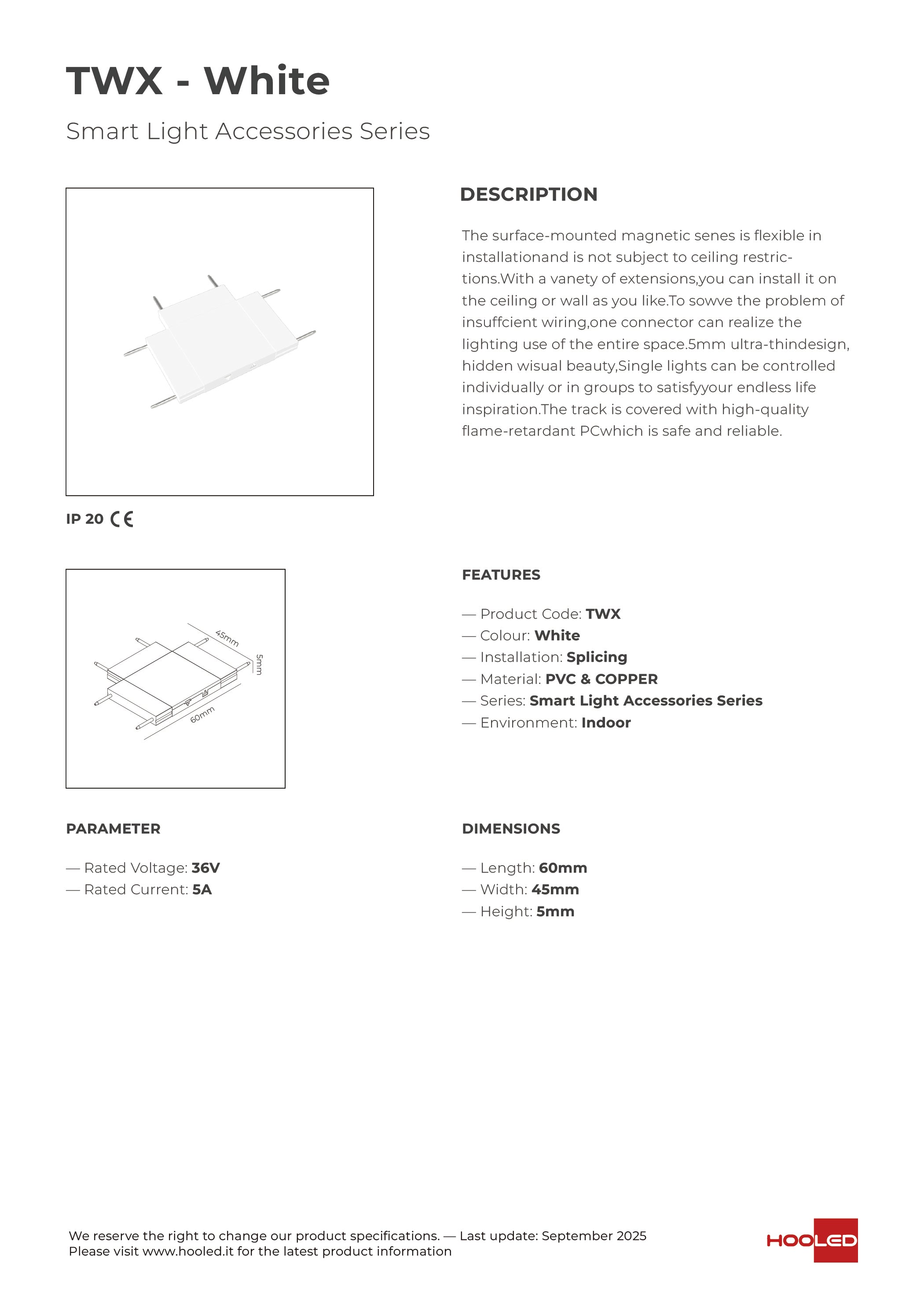 Track Connector Black/White - TBX TWX