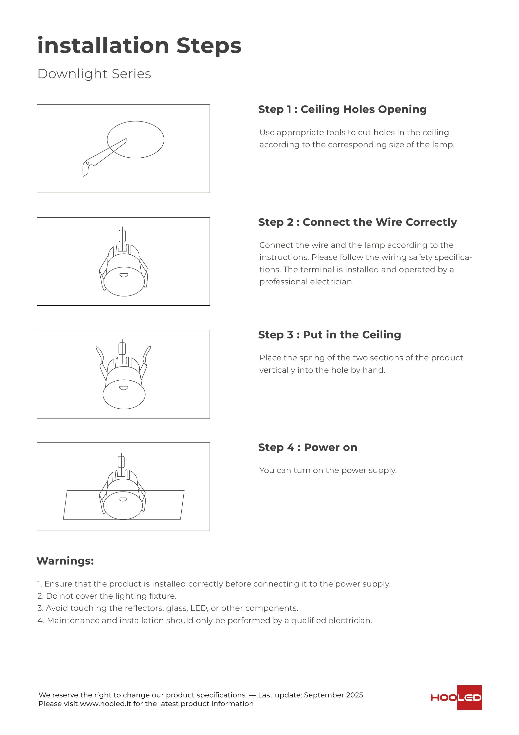 Down Light White - DOW1153W DOW1154W
