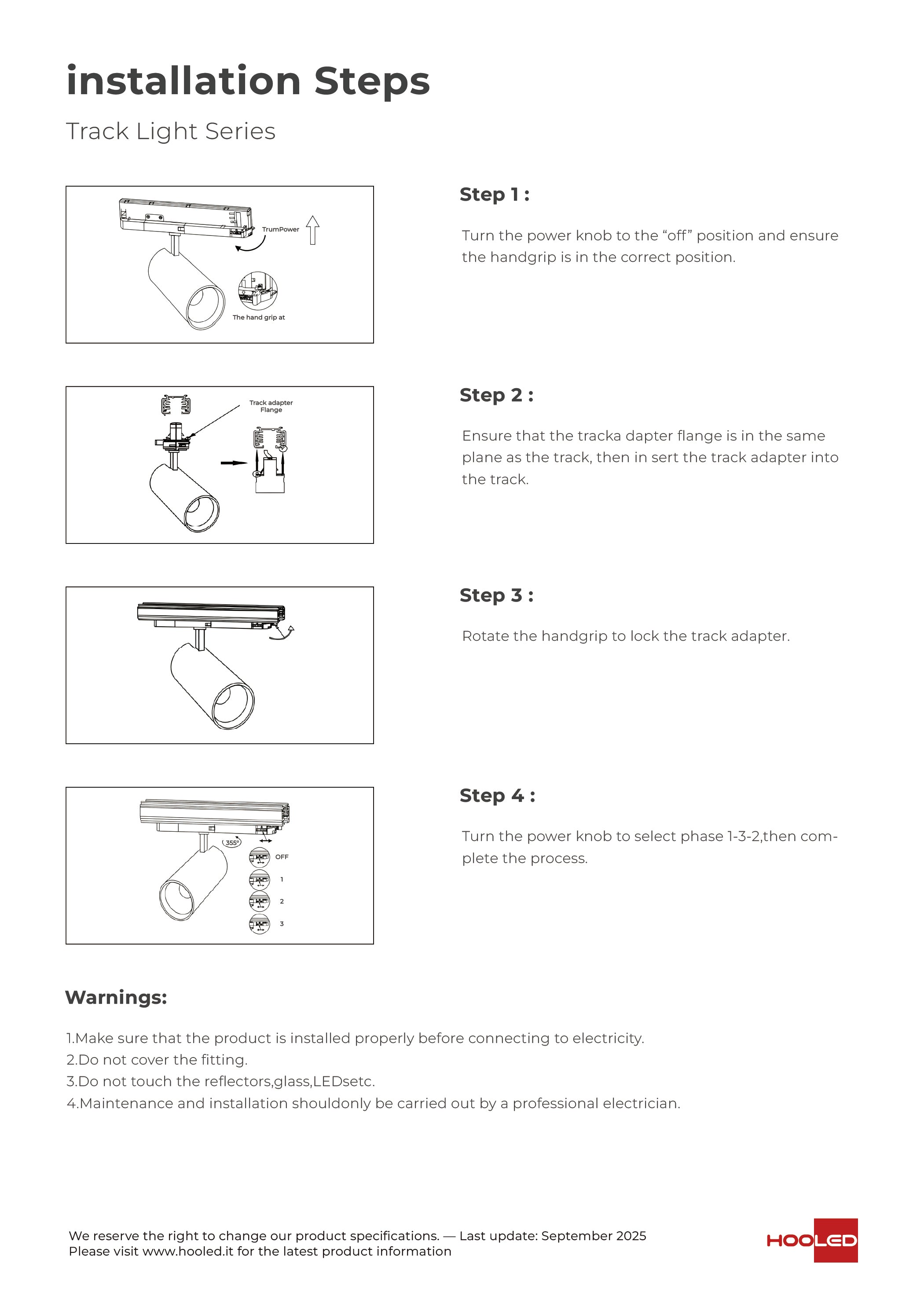 Track Light Black/White - TRA303B TRA303W